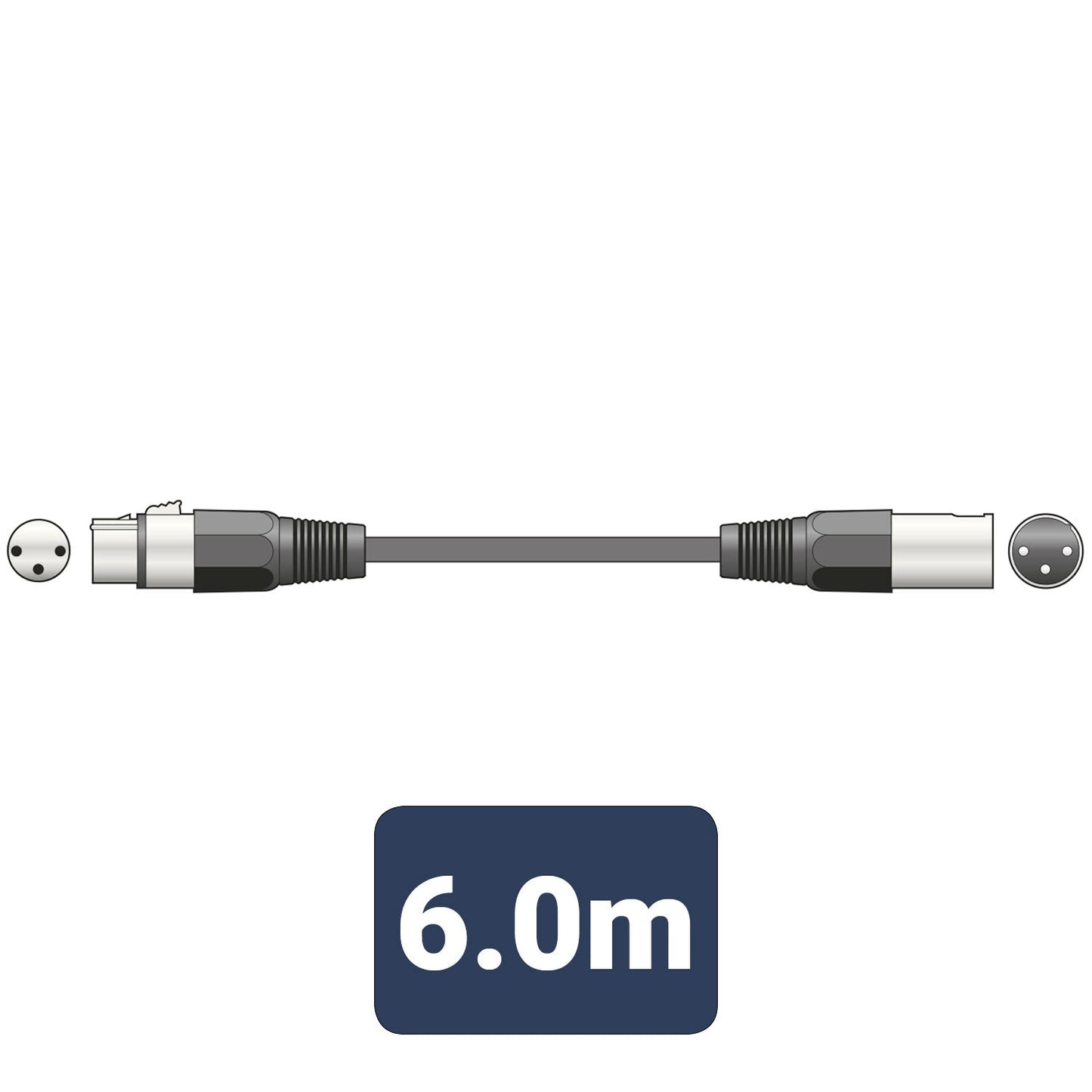 QTX Essential Microphone Leads XLR Female - XLR Male
