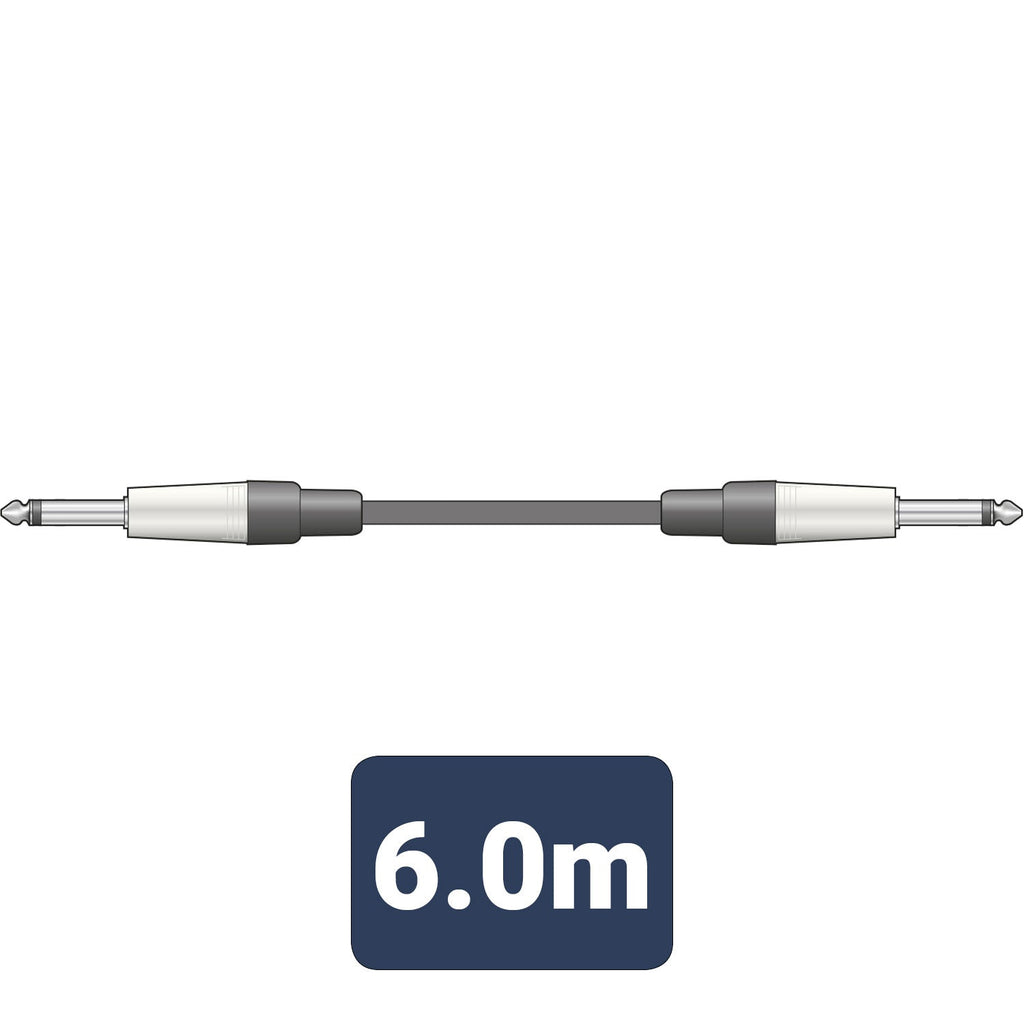 QTX Essential Guitar Leads 6.3mm Mono Jack Plug - 6.3mm Mono Jack Plug
