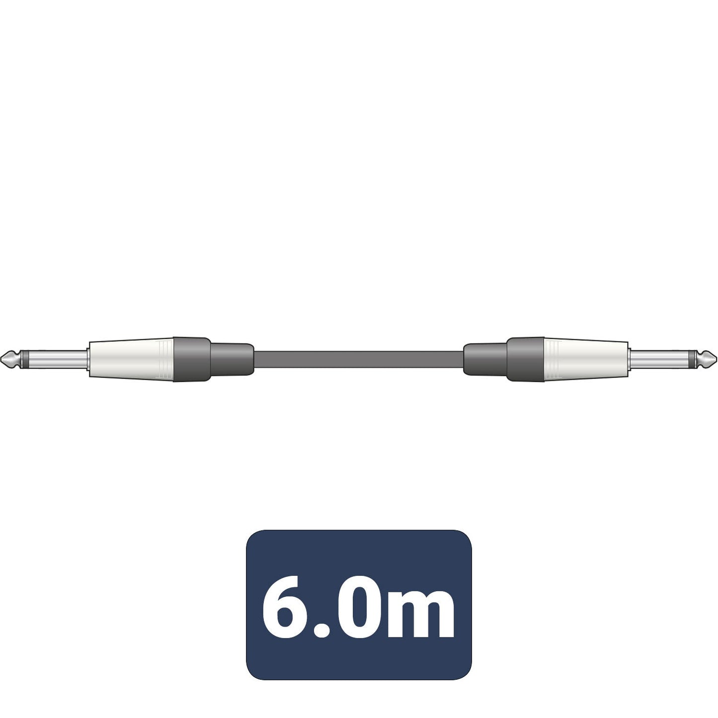 QTX Essential Guitar Leads 6.3mm Mono Jack Plug - 6.3mm Mono Jack Plug