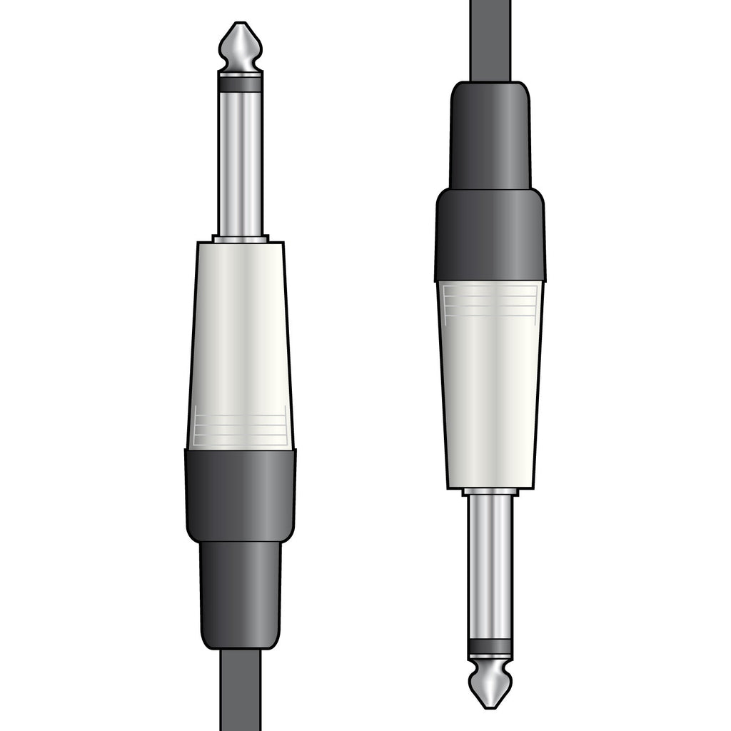 QTX Essential Guitar Leads 6.3mm Mono Jack Plug - 6.3mm Mono Jack Plug