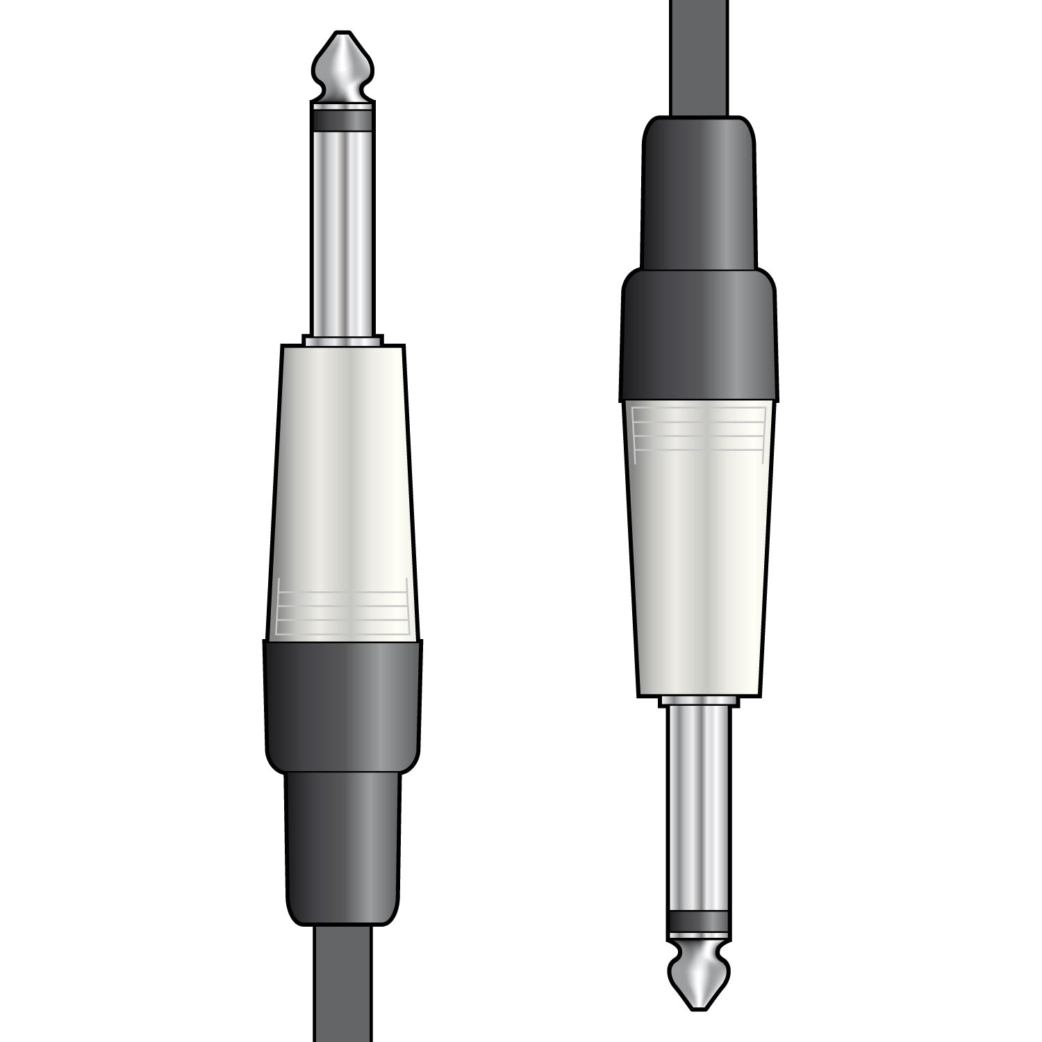 QTX Essential Guitar Leads 6.3mm Mono Jack Plug - 6.3mm Mono Jack Plug