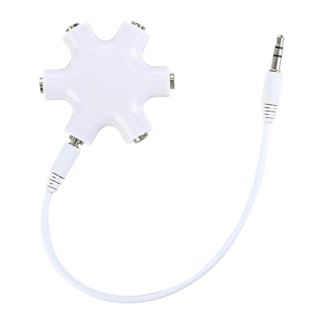 BRITECO 5-Way 3.5mm Multi Headphone Splitter