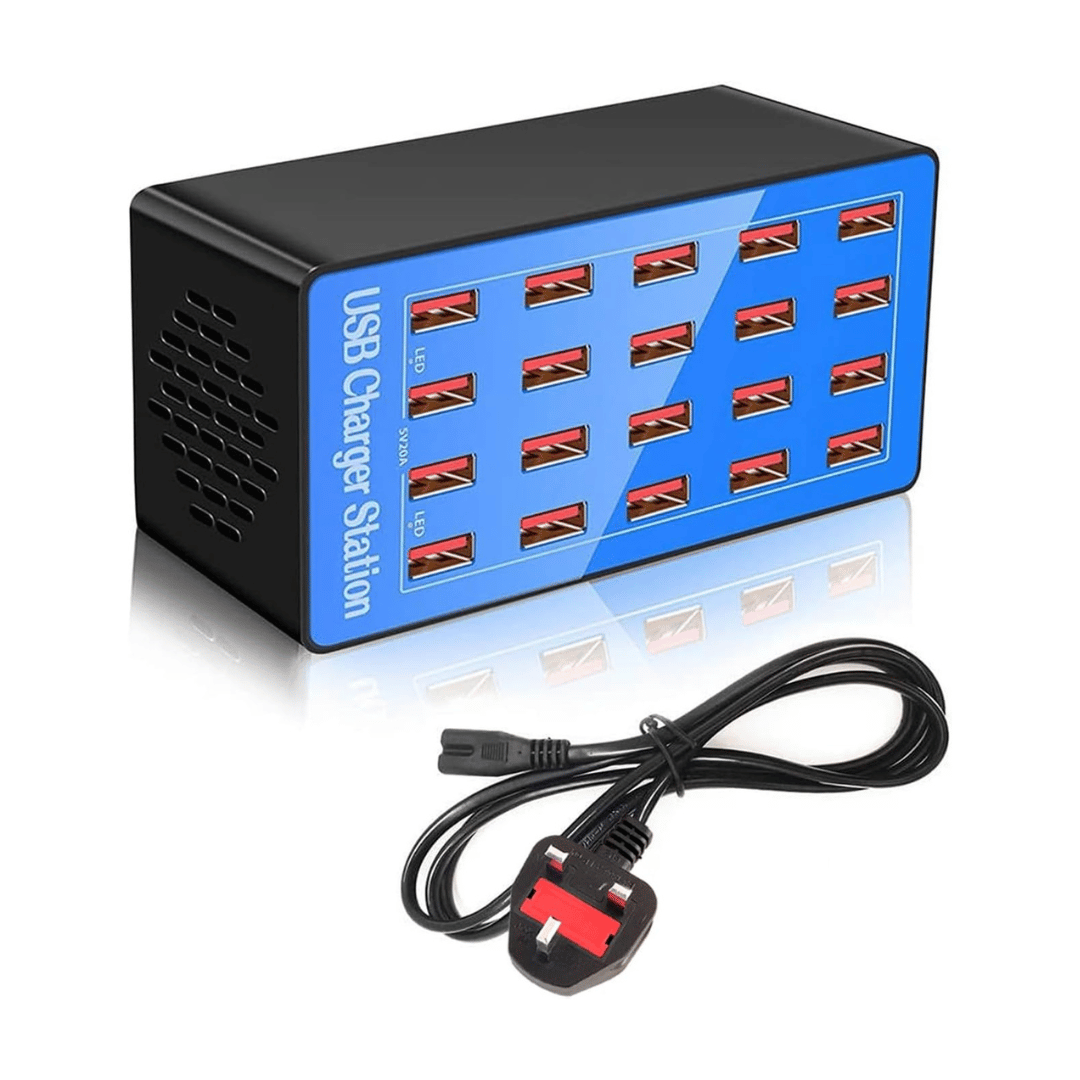Blue USB Charger Station