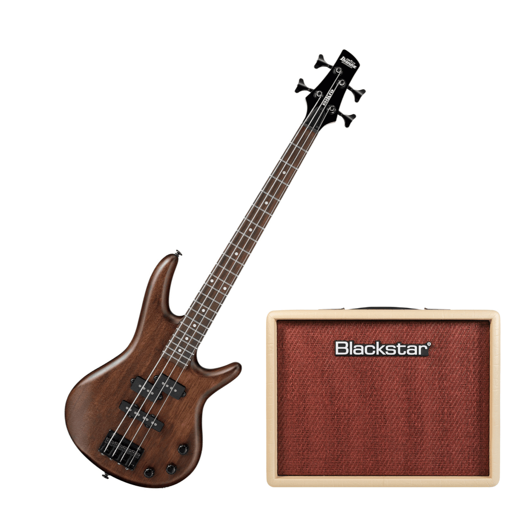 Ibanez GSRM20 Mikro Bass (Walnut) & Blackstar Debut 15E Bundle