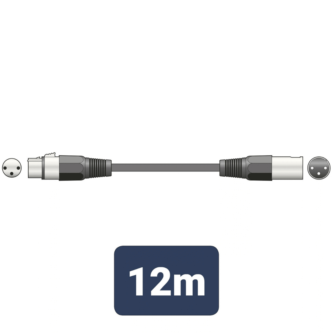 QTX Essential Microphone Leads XLR Female - XLR Male