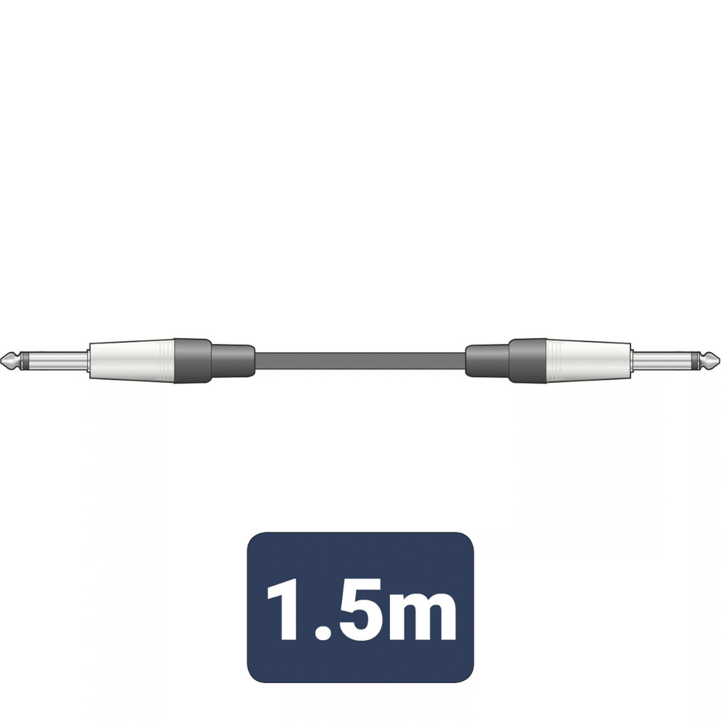 QTX Essential Guitar Leads 6.3mm Mono Jack Plug