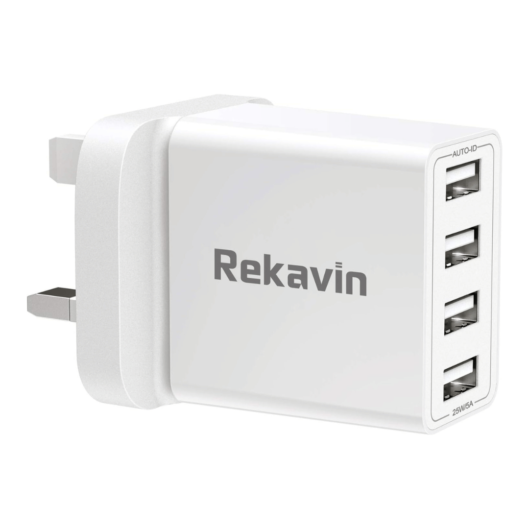 Rekavin Multi USB Mains Plug Charger 4-Port