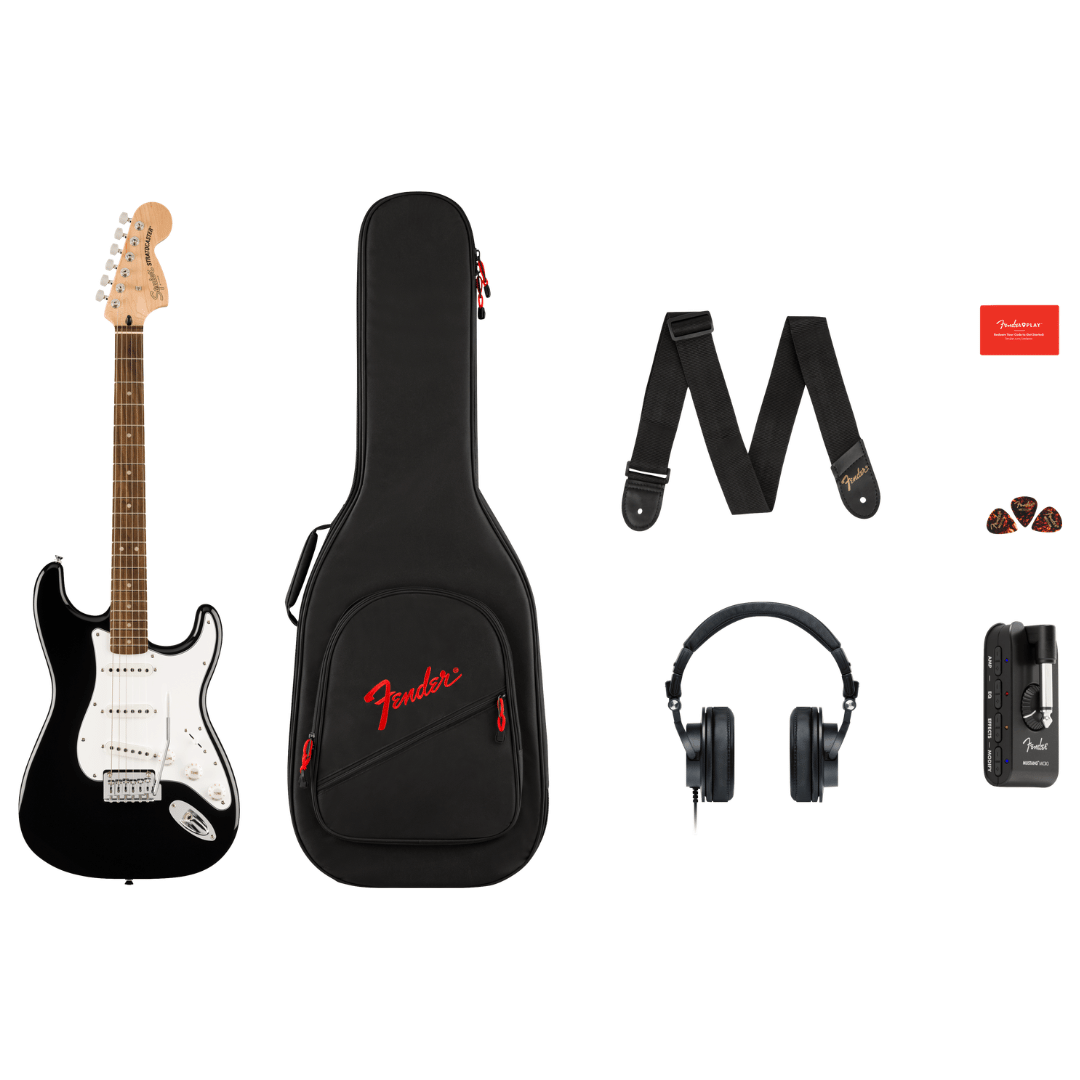 Squier Affinity Series Stratocaster Mustang Micro Pack
