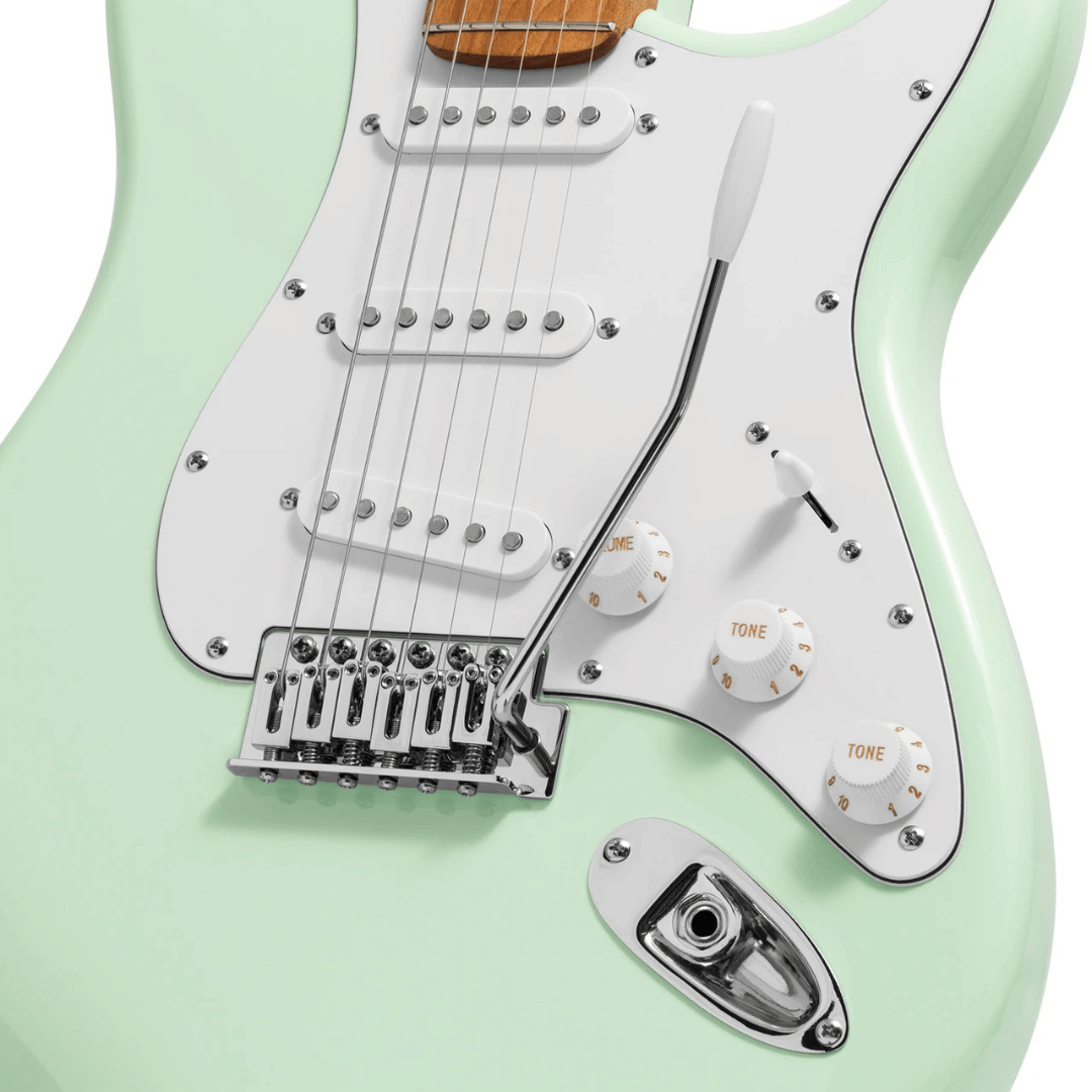 Tiger Electric Guitar (Mint Green) & Orange Crush 12 Combo Bundle