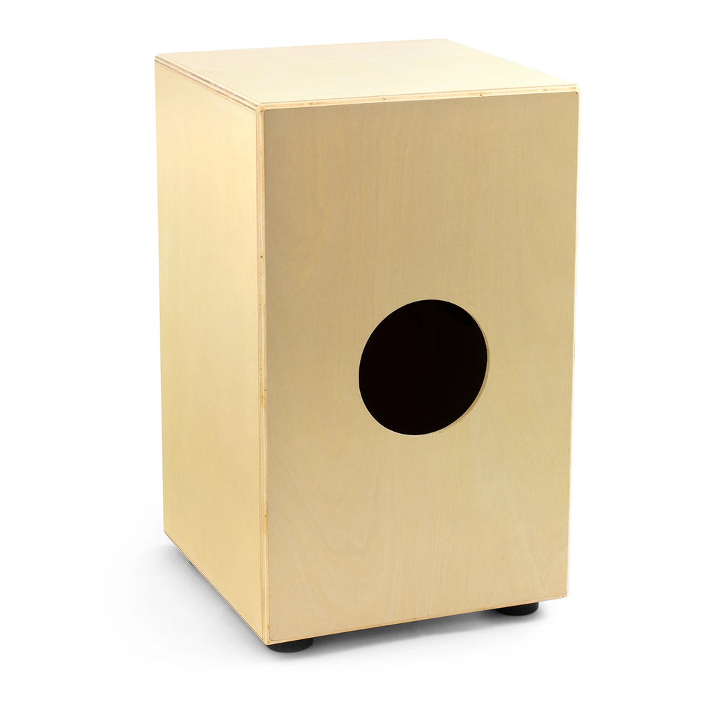 World Rhythm Cajon with Adjustable Snare, Padded Gig Bag and Cushion - Brown