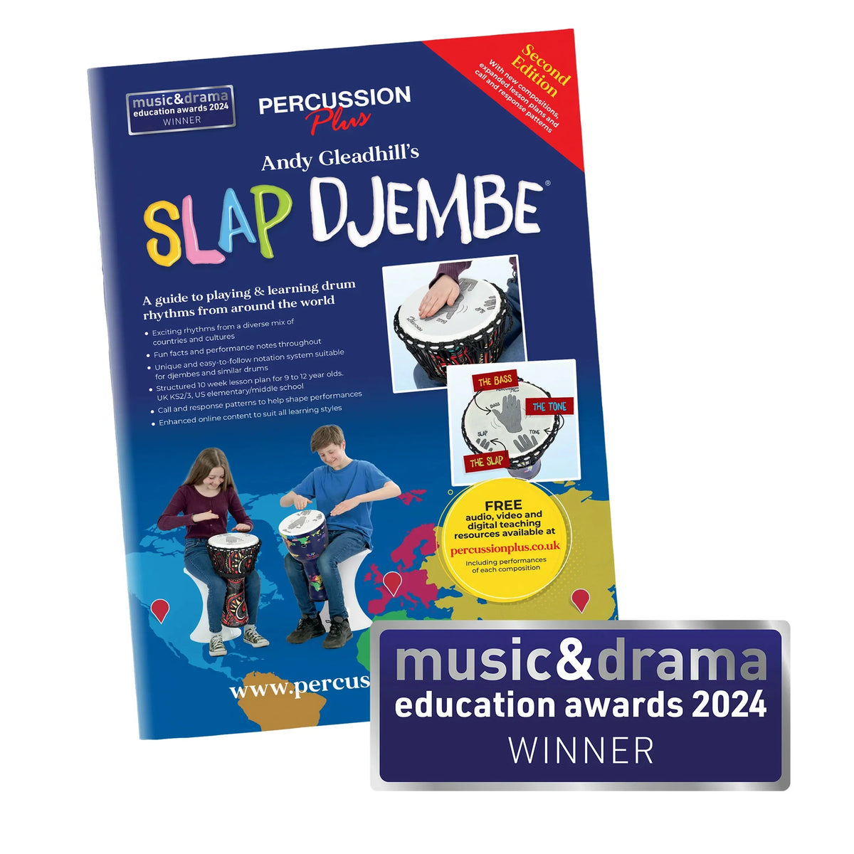 Percussion Plus Carnival Slap Djembe 10 Pack – Rope Tuned